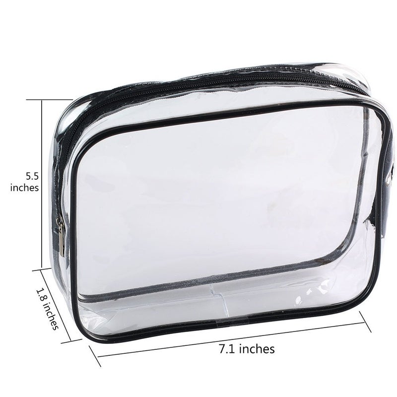 ScivoKaval Clear Carry-On Travel Toiletry Bag TSA 3 1 1 Airline Quart Bag 1 Quart Sized with Zipper for Men and Women 1 Pack - Image 3